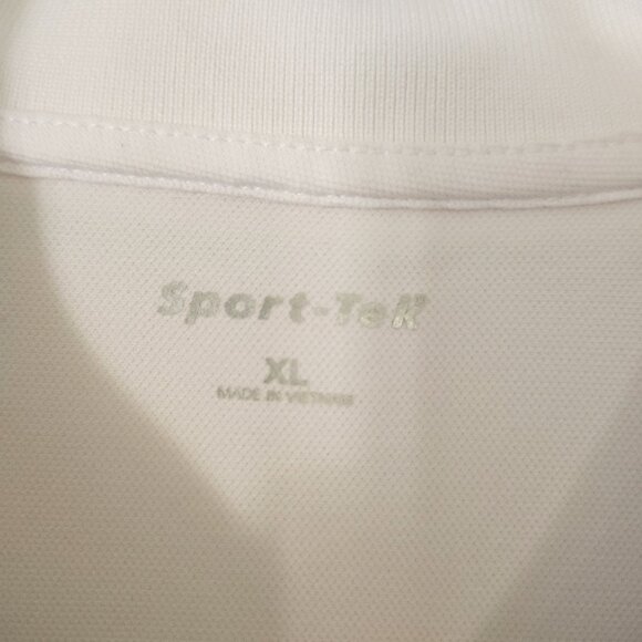 Men's XL Ironstone White Golf Tennis Shirt Collared Polo Style Race Car - Picture 3 of 7